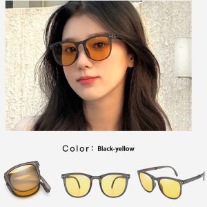 （Ready stock）Kacamata Hitam Wanita Lipat Korea Fashion KacaMata Gaya Pantai Terbaru Bisa di LIPAT Sunglasses Anti-UV Wanita