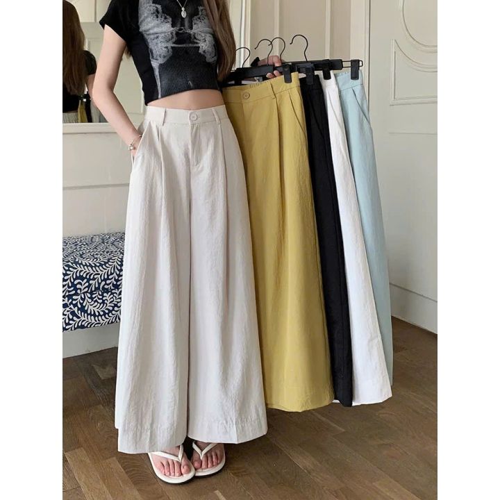 Quần Gió Lụa Hàn ống xoè rộng tôn chân thoải mái cạp Lưng Chun mã 225 ...