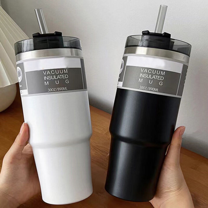 ยี่ห้อHAN เก็บความเย็น แก้วน้ำเยติ 30oz แก้วเก็บความเย็น แก้วน้ำสแตนเลส แก้วน้ำ เก็บความ้เย็นได้ดี 890ml แก้วสแตนเลส กระติกน้ำสุญญากาศ
