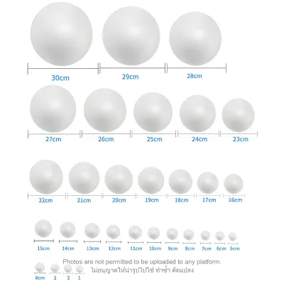 24Hr โฟมกลม เนื้อแน่นไม่กลวง ลูกบอลโฟม โฟมลูกบอล โฟมทรงกลม โฟมปักดอกไม้ DIY โฟมก้อน โฟมขาว โฟมงานปัก โฟมโมเดล