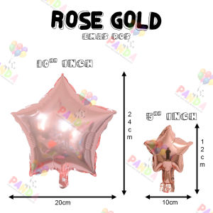 [PANDA] 5 Inch Foil Balloon Love Star Plain Foil Belon For Belon Bouquet Balloon