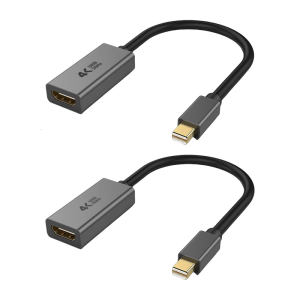 Plugs and Play Mini DP To Hdmis Adapter 4K Resolution Compatible for Laptops 4K Gold Plate Connectors Functionality