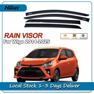Rain Visor For TOYOTA WIGO 2014-2025 Window Door Rain Visor Black Guard Window Visor 4Pcs