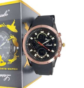 Balikadenshop Jam Tangan Sport Pria LASEBO LSB203 Dual Time Rubber Strap