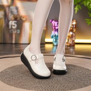 Free Shipping WomenS Shoes For Self-Pickup 2026 Spring New Collection Round-Toe Soft-Soled Casual Retro Loafers