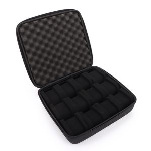 MYTHIS 6/8/10/12/15 Slots Watch Box Hard EVA Watch Case Portable Zipper Closure Watch Storage Box for Travel