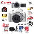 (Rare White Unit ) Canon EOS R50 RF-S18-45mm F4.5-6.3 IS STM Lens Kit ( 3 Year Warranty ). 