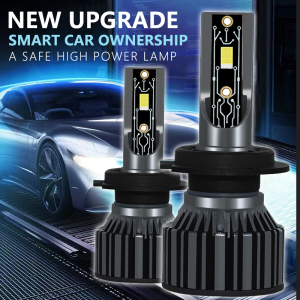 ODNUM (2PCS) h4  hb2 9003 dipimpin bohlam lampu depan untuk mobil tinggi dan rendah Penerbangan aluminium 6000K putih dingin  super terang 70W  cocok untuk aksesoris mobil motor