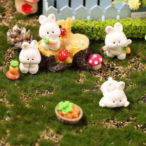 YAFEN Micro Landscape Cute Animal Cartoon Rabbit Gardening Accessories Year Of The Rabbit Ornaments