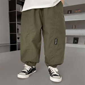 SweetKids พร้อมส่งจากกทม🌸กางเกงคาร์โก้เด็กชาย🍓กางเกงขายาวฤดูร้อน เอวยางยืด เวอร์ชั่นเกาหลี สะดวกสบาย หลวมและลำลอง หล่อๆ