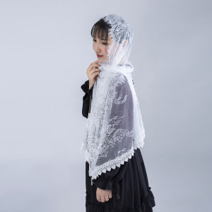 Blessume Bridal phụ nữ Mạng che đầu bao gồm nhà nguyện khăn mantilla Công Giáo nhà thờ nhà nguyện khăn ren khối lượng hồi giáo