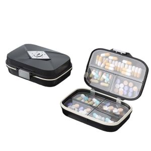 SKYJS Grids Sealing 7 Grids Pill Box Pill Tablet Container Mini Jewelry Storage Pill Organizer Tablet Dispenser Dustproof Granule Storage Box Outdoor