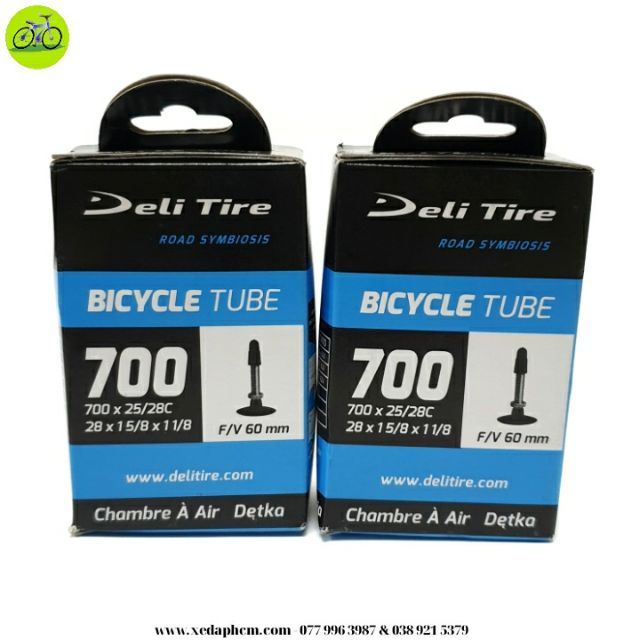 [HCM]Cặp 2 ruột săm xe đạp Dile Tire 700x25/28c FV 60mm van pháp xe đạp