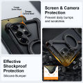 OATSBASF Z Case Minimalist Bumper Phone Case for Samsung Galaxy S25 Ultra with 360° Rotation Ring. 