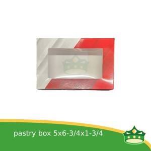 [20 pcs] 5x6-3/4 printed pastry box with window as one piece for pastries gifts cookies goodies and other food items