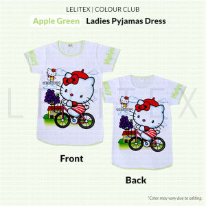 [Plus Size] Teenager Girls Oversized Plus Size Pyjamas Sleepwear Dress with Printing - Size: M L