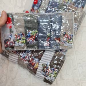 กางเกงในเด็กลายการ์ตูนแพค6ตัวคละสี (car/superman/avanger/spiderman/Tomas)