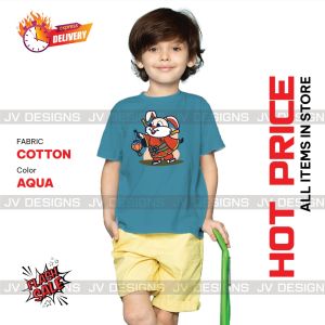 💥⏩PROMOSI HEBAT⏪💥HD PRINTING PROPERITY RABBIT DESIGN KIDS COTTON T-SHIRT
