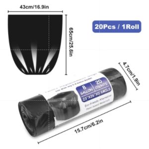 ถุงขยะย่อยสลายได้สีดำใช้กับห้องน้ำพกพา ขนาด60x65cm 1ม้วน20ถุง ถุงเก็บ ถุงห้องน้ำพกพา ถุงดำ toilet replacement bags