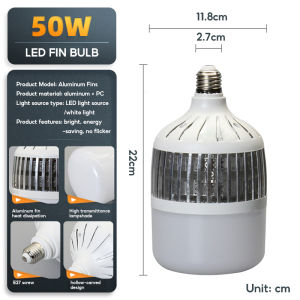 【BUY 1 TAKE 1】Light Bulb LED Light 50W 100W 150W 200W Highlight Waterproof E27 Bulb Fast Heat Dissipation Plastics Light Bulb LED Light 50W 100W 150W 200W Highlight Waterproof E27 Bulb Fast Heat Dissipation ABS LS