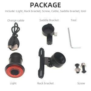 TWTOPSE Bicycle Smart Auto Light Mount Set For Brompton Original Rear Rack Waterproof Brake Sensing Charging Cycling Taillight Fit Enfitnix xlite100 MEROCA WR25 WR15 Bracket