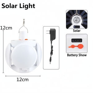 45W Solar Light Waterproof Folding Solar Emergency Bulb Rechargeable Super Bright Outdoor Camping Light Janlas