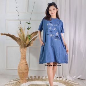 DRES JEANS WANITA UKURAN JUMBO LD 115 cm