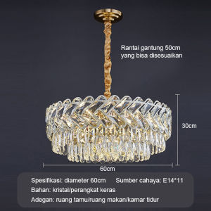 Lampu Gantung Kemewahan Penuh Nyata Kristal K9 Chandelier 3 Warna LED Minimalis Modern Untuk Ruang Tamu / Kamar Tidur / Makan/Hotel Lampu Hias(termasuk bohlam)