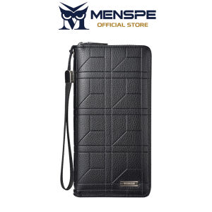 MENSPE Mens Long Wallet PU Long Wallet Multi-Functional Wallet Large Capacity Purse Multi-Card Position ID Credit Cards Holders Coin Pouch PU Leather Coin Bag Business Wallets