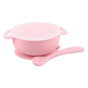 Babyqlo Silicone Bowl & Spoon Set - Peralatan Makan Anak