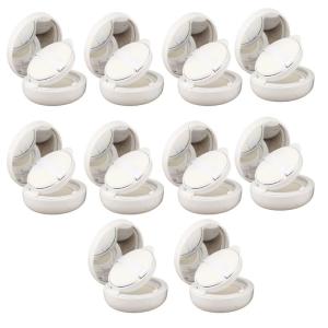 10 Pieces Plastic Cosmetic Jars 15g Universal Size White Empty Cushion Compacts With Tight Lid empty Air Cushions Boxes