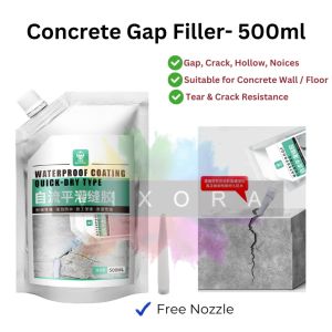 Qiaomeili Caulking Glue Cement Concrete Gap Filler Waterproof Coating Quick Dry Type Gap Repair Adhesive Glue Leakage (500ml)