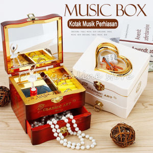 O-KAY Kotak Musik Love Ballering Pajangan Vintage Dekorasi Meja