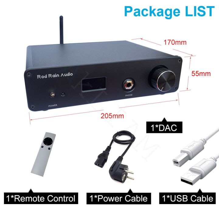 AkLIAM DA10 Dual ES9038Q2M DAC QCC5125 Bluetooth LDAC DSD512 Audio Decoder Rod Rain Audio TPA6120 Headphone Amplifier