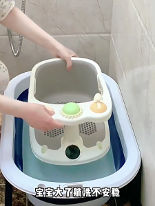 Nonslip Baby Bathtub Seat for Infants 6 Months and Up Sturdy Cartoon Bathing Chair for Safety and Daily Comfort