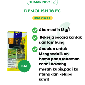 Demolish 18 EC 50ml Insektisida Kontak Obat Abamektin Hama Trip Trips Ulat Grayak