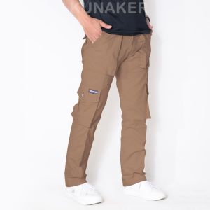 Celana cargo kunaker cargo pocket saku premium katun campuran slim fit panjang