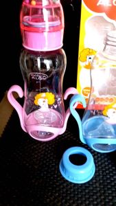 Botol Susu Bayi Merk Algo + pegangan + Mainan 2 Ukuran 3 Warna