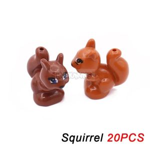 Marumine MOC Blocks Model Brick Parts 11602 95342 41835 Classic Farm Animals Chickens Roosters Dog Birds Ranch Accessories
