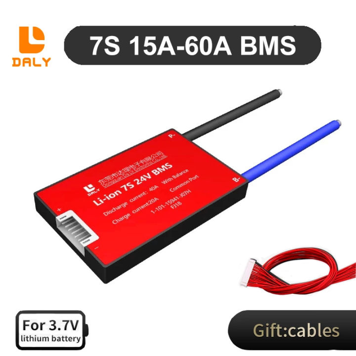 Daly BMS Li-ion BMS 7S 24V 15A 20A 30A 40A 50A 60A Lithium BMS With ...