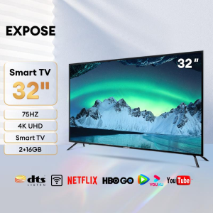 EXPOSE Smart TV 43 inch 4K UHD Android 12.0 Bluetooth TV 32 inch Flat screen HDMI Cable Full HD Ultra-slim Television