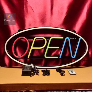 ป้ายไฟ OPEN  ป้ายไฟนีออน ป้ายไฟอะคริลิค ป้ายไฟร้าน วัสดุคุณภาพสูง เสียบปลั๊กใช้ได้ทันที่ ประหยัดไฟ คุณภาพสูง