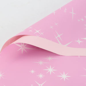 20 LEMBAR Kertas Buket Flower Wrapping Kertas Bunga Flower Paper Cellophane Motif Bintang Sparkling 6022