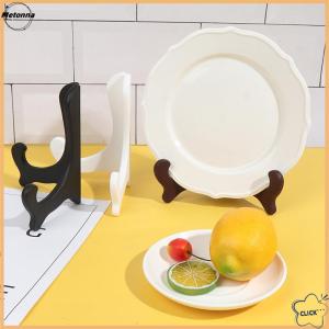 Follow Get More【Metonna】 Portable Easels Plate Holders Picture Frame Display Stand Dish Rack Home Decor