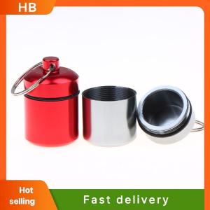 HB Aluminum Alloy Pill Case Keychain Waterproof Mini Storage Box for Outdoor Travel Hiking Accessories
