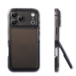 Luxury Hidden Frame‑Shaped Flip Kickstand Case For iPhone 18Pro 17 16 17Pro Max Clear Shockproof Stand Cover Protective Funda
