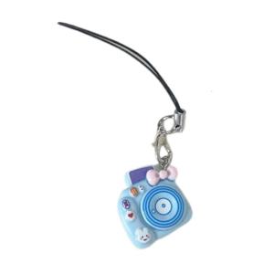 Đáng Yêu Macaron Máy Ảnh Keyring Nhựa Quyến Rũ túi nhẹ Trang Trí Sáng Tạo dây điện thoại Chuỗi Sợi Dây Thừng