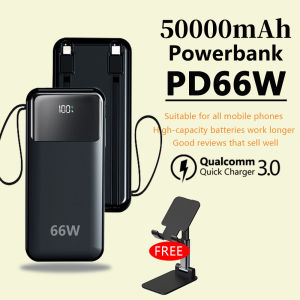 【Buy 1 Take 1】  FOGOMOVE PD66W powerbank Fast charging 25000mah - 50000mah original type-c power bank fast charging