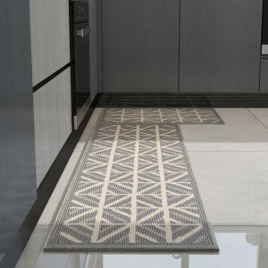 Kitchen Floor Mat Water Absorption and Oil Absorption Carpet Household Non-slip Doormat Entrance Anti-fatigue Carpet Hallway and Dining Room Bathroom Mat Long Runner Rug Foot Pad Machine Washable and Stain Resistant Woven Mats