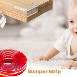 2M Invisible Baby Corner Protector - Clear Guard for Sharp Table/Wardrobe | Heavy Duty Adhesive Extra Thick Anti-Collision